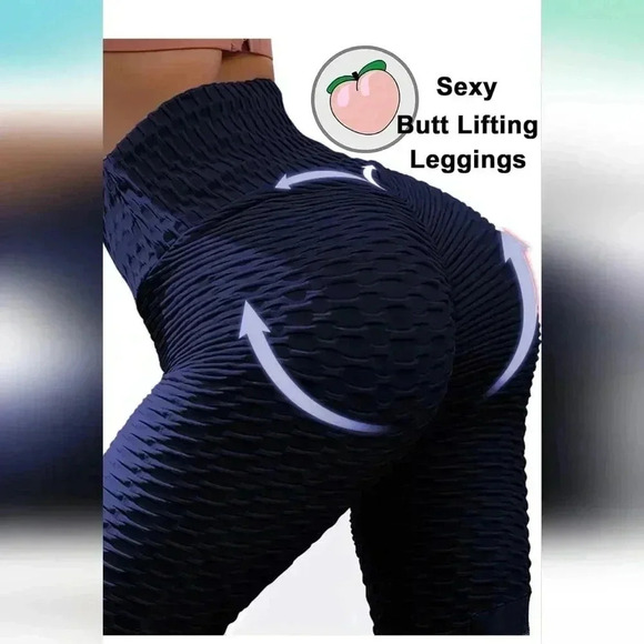 Butt Lifting Leggings for Women Tummy Control Workout Yoga Pants High Waist EUC - Picture 11 of 14